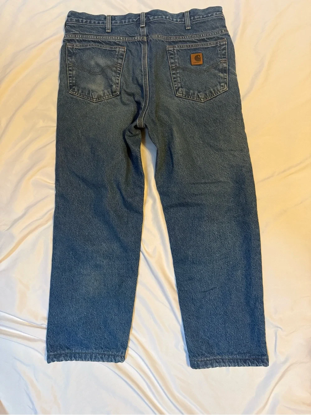 Carhartt B20 Fleece Lined Relaxed Fit Straight Leg Jeans in 